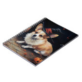 Corgi Pompoenen Halloween Griezelen Notitieboek (Linkerzijde)