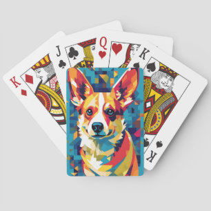 Corgi Pop Art Curieuze & Abstracte Ontwerp Pokerkaarten
