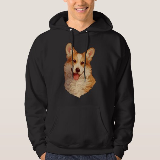 Corgi Portrait Hoodie (Voorkant)