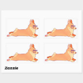 Corgi pose autocollant (Feuille)
