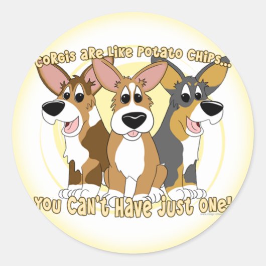 Corgi Potato Chips Sticker (Voorkant)