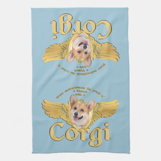 Corgi Power Kitchen Towel Theedoek (Verticaal)