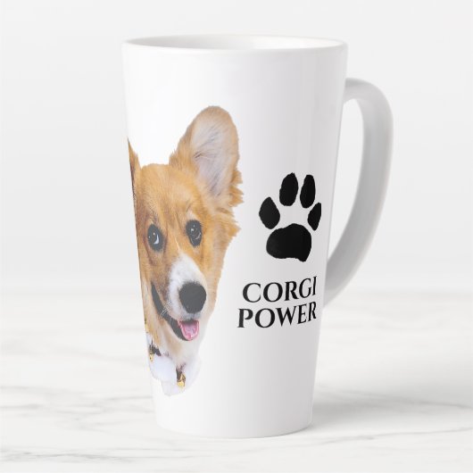Corgi Power Latte Mug (Angle droit)