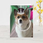 Corgi Princess Kaart (Gele Bloem)