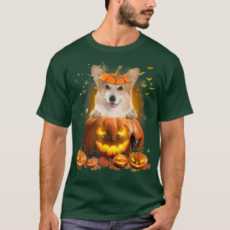 Corgi Pumpkin Funny Cute Hondenliefhebber Hallowee T-shirt