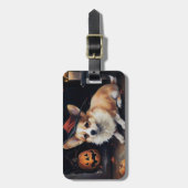 Corgi Pumpkins Halloween Eng Bagagelabel (Voorkant verticaal)