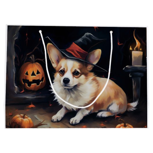 Corgi Pumpkins Halloween Eng Groot Cadeauzakje (Achterkant)