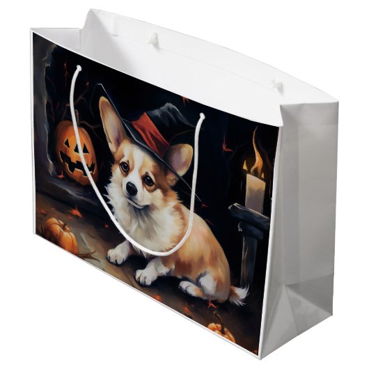 Corgi Pumpkins Halloween Eng Groot Cadeauzakje (Achterkant Gekanteld)