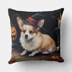 Corgi Pumpkins Halloween Eng Kussen