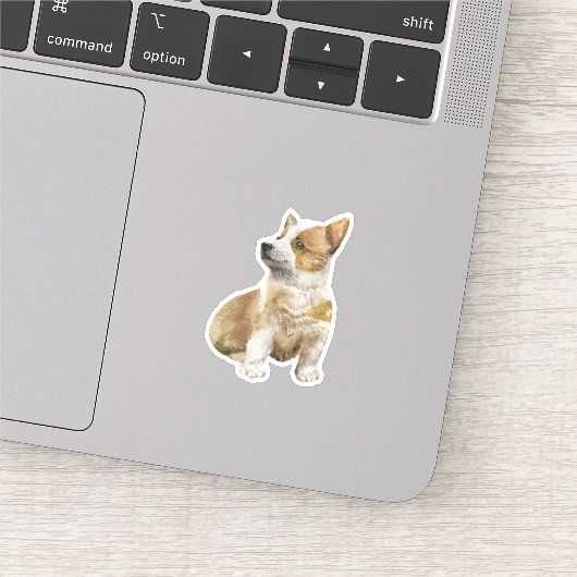 Corgi Puppy Cartoon Dog Sticker (Detail)