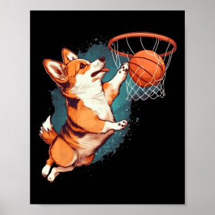 Corgi Puppy Corgi Bysketbyll voor Pet Lovers Vrouw Poster