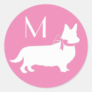 Corgi Puppy Dog Pembroke Welsh Classic Round Stick Ronde Sticker