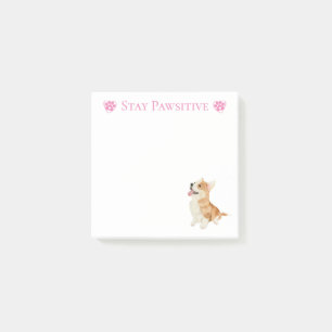 Corgi Puppy Dog Positieve Houding Motivatie Post-it® Notes