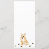 Corgi puppy hond bruiloft menu (Achterkant)