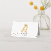 Corgi puppy hond eigenaar bruiloft script tabel (Voorkant)