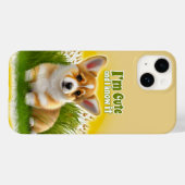 Corgi puppy op het gras | schattehuisdier Case-Mate iPhone case (Achterkant (horizontaal))