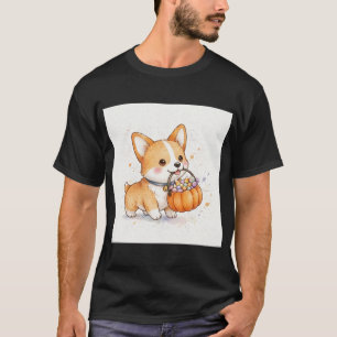 Corgi Puppy Trick-or-Treat Halloween T-shirt
