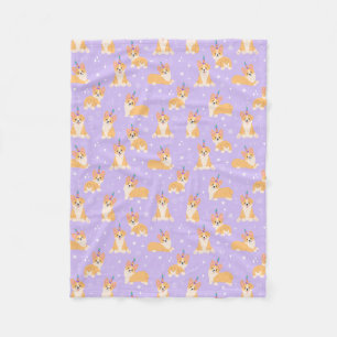 Corgi Pups Fleece Blanket Deken