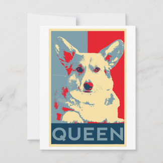 Corgi Queen Art Dog Art for Fans of Corgis and Dog Kaart