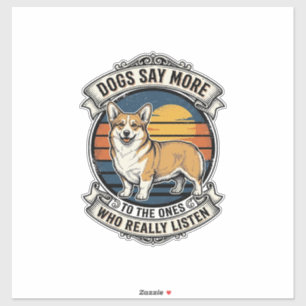 Corgi Quote T-shirt Vintage Gravure Hond Liefhebbe Sticker