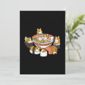 Corgi Ramen Sushi Bedankkaart (Staand voorkant)