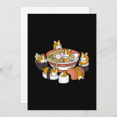 Corgi Ramen Sushi Bedankkaart (Voorkant / Achterkant)