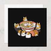 Corgi Ramen Sushi Bedankkaart (Voorkant / Achterkant)