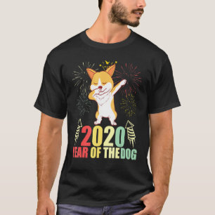 Corgi Ras Oud en Nieuw Corgis Hond Hondenras Geluk T-shirt