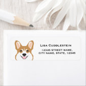 Corgi Retouradreslabels - Corgi Head Etiket (Insitu)
