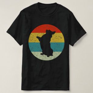 corgi retro silhouette 70s t-shirt