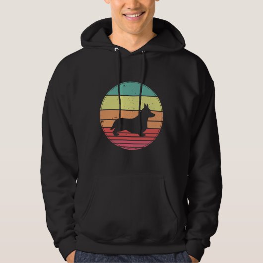 Corgi Retro Sunset Hoodie (Voorkant)