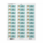 Corgi Return Address Labels (Full Sheet)