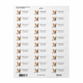Corgi Return Address Labels (Full Sheet)