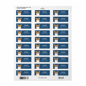Corgi Return Address Labels (Full Sheet)