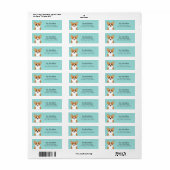 Corgi Return Address Labels (Full Sheet)