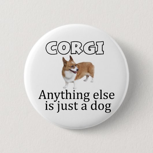 Corgi Ronde Button 5,7 Cm (Voorkant)