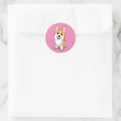 Corgi Ronde Sticker (Tas)