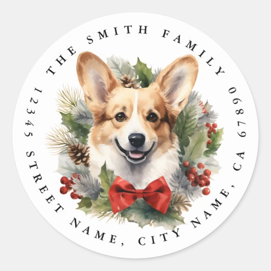 Corgi ronde Stickers (Voorkant)