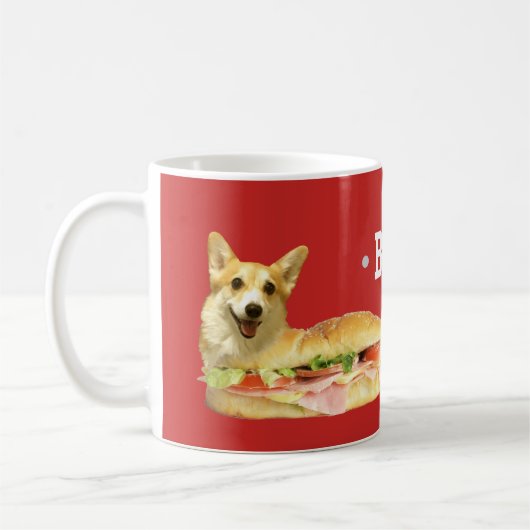 corgi sandwich mug (Gauche)