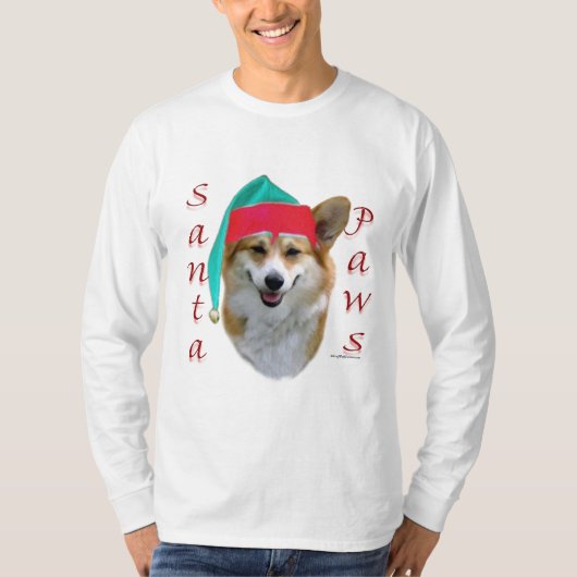 Corgi Santa Paws t-shirt (Voorkant)