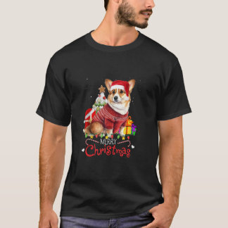 Corgi Santa Vrolijke Kerstboom Xmas Boys Mannen Co T-shirt