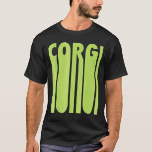 Corgi Schattige Hond Moeder Groen Verf Druppelend  T-shirt