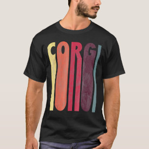 Corgi Schattige Kleding Multicolor Verf Druppelen  T-shirt