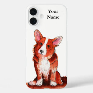 Corgi Schattigee telefoonhoes iPhone 16 Plus Hoesje
