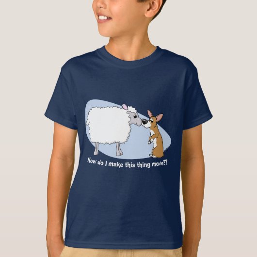 Corgi & Sheep Child's TShirt (Voorkant)