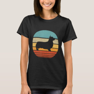 Corgi Silhouette S Retro T-shirt