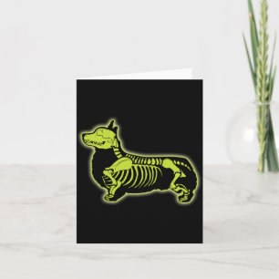 Corgi Skelet Halloween Mannen Vrouwen Hondenliefhe Kaart