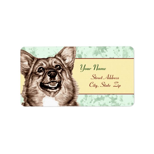 Corgi Sketch Etiket (Voorkant)