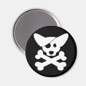Corgi Skull & Crossbones Magnet (Recto/Verso)