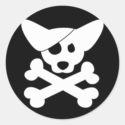 Corgi Skull & Crossbones Stickers (Voorkant)